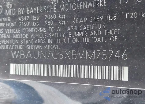 2011 BMW 135I z USA, uszkodzony, nr VIN WBAUN7C5XBVM25246